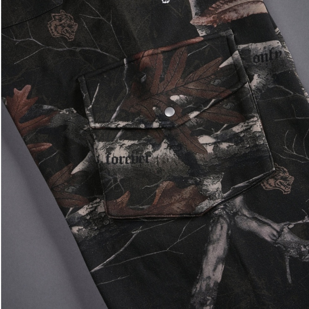 DARC SPORT WOLVES DURST CARGO SWEATS IN DARC BROWN WOODLAND CAMO - Picture 10 of 10